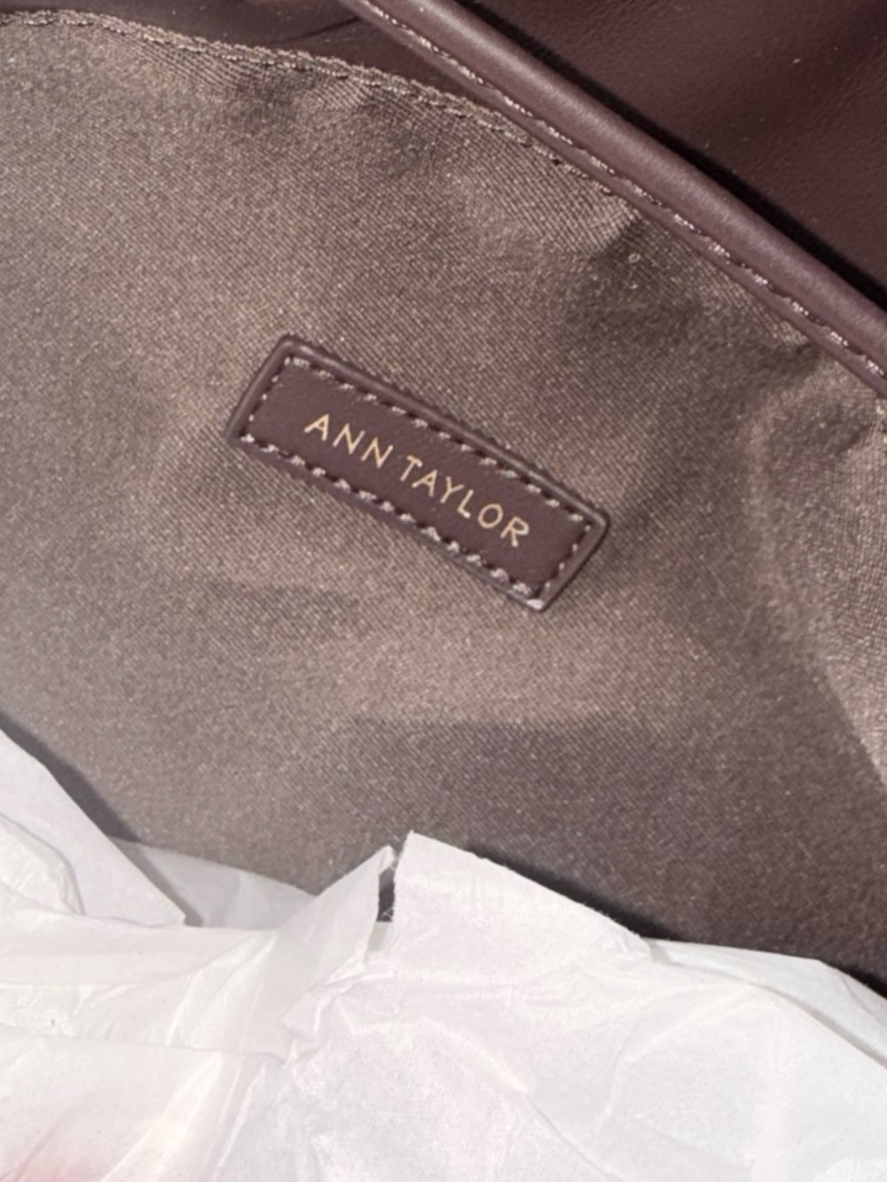 Ann Taylor Woven Leather Drawstring Hobo Bag - Picture 5 of 5